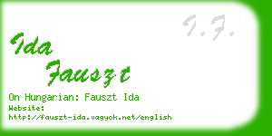 ida fauszt business card